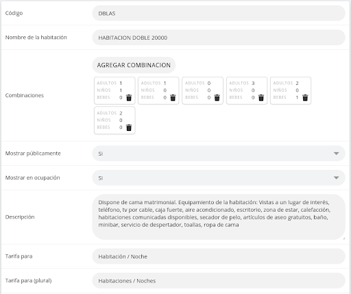 ¿Cómo crear tipos de habitaciones?